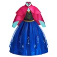 thumbnail image 1 of Anna Children Frozen Suitable Halloween Carnival Multiple Occasions Princess Cosplay Dress with Accessories Sets Multiple Styles, 1 of 6