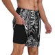thumbnail image 2 of Fotbe Gothic Skull Floral Art Traje de Baño para Hombre – Shorts de Natación de Secado Rápido con Forro y Bolsillos-Small, 2 of 6