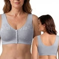 thumbnail image 2 of Lounge Bra for Women JIANLAI Wireless Bra Full Coverage Lace Tshirt Everyday Bra Light Ashy, 2 of 5