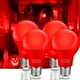 thumbnail image 3 of Nouscan Bombillas LED rojas equivalente a 60 W, 9 W A19, bombillas decorativas de color rojo, base E26 para Navidad, Halloween, día de San Valentín, bares de fiesta, iluminación ambiental, no regulabl, 3 of 4