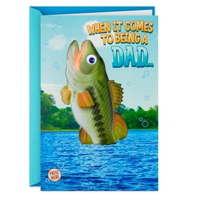 Hallmark Funny Father's Day Card With Sound and Light (You Kick Bass Fishing Pun)