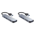 thumbnail image 4 of Methold Hub multipuerto USB 3,0, estación de acoplamiento de velocidad rápida, divisor de baja latencia, adaptador de disco en U para ordenador, Gris USB 3.0 2piezas, 4 of 6
