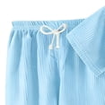 thumbnail image 5 of SGFCWSX Girls Clothing Sets Ribbed Knit Short Sleeve Long Pants 2 Piece Casual Outfit for Kids Light Blue Size 2-3 Years, 5 of 6