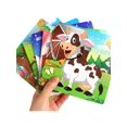 thumbnail image 3 of 1pc 14.7cm/5.79in Wooden Puzzle Cartoon Animals Giraffe Pattern Jigsaw Puzzles Game Kids Educational Learning Toys For Children, 3 of 4