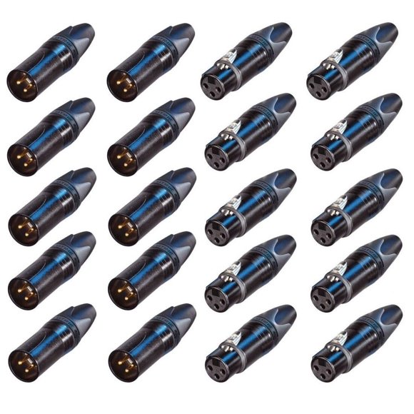 Conector Neutrik NC3FXX-B XLR hembra y XLR NC3MXX-B macho