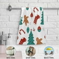 thumbnail image 5 of Christmas Tree Gingerman Hand Towels, Candy Xmas Stocking Kitchen Towel Ultra Soft and Absorbent,Decorative Fingertip Face Towel for Bathroom Hotel, 2 PCS, 28.3"x 14.4", 5 of 6