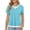 Sky Blue(Womens Tops), variant on ZHYou 2 in 1 Layered Short Sleeve T Shirts for Women Casual Loose Fit Crew Neck Color Block Summer Tops Yellow XL