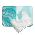 thumbnail image 6 of Yiaed Teal Turquoise 1 Print Bathroom Mat Set 2 Pieces Mat Anti-Skid Pad Ultra Soft and Absorbent Bathroom Bath Mat Contour Bath Rugs for Toilet Base, 6 of 6