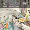 thumbnail image 6 of Retro Easter Bunny Cloth Napkins, Spring Easter Eggs Floral Botanical Washable and Reusable Dinner Napkins Set of 2, Table Napkin for Kitchen Party Birthday Wedding Hotel Housewarming 20"x20", 6 of 9