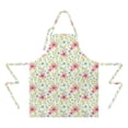 thumbnail image 2 of Pioneer Flower Floral Print Pattern Apron for Women and Men, Cotton Linen Waterproof with Pockets, Adjustable, 33x27 Inch for Kitchen, Gardening, BBQ, Salon, 2 of 6