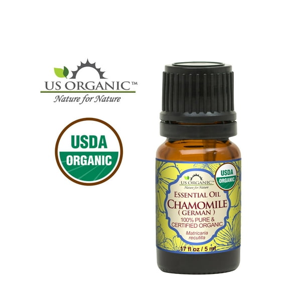 US Organic Chamomile Essential Oil (German), 100% Pure USDA Certified Organic, 5ml
