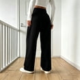 thumbnail image 5 of LWFFDAW Wide Leg Dress Pants for Women High Waist Baggy Slacks Pant Summer Lightweight Comfy Business Work Trousers with Pockets, 5 of 9