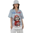thumbnail image 4 of Hello Winter Shih Tzu Smiling in Red Scarf Hat Welcome Christmas Hawaiian Shirt Breathable Summer Unisex Merch Lion Dog Lover Gifts - 00017, 4 of 6