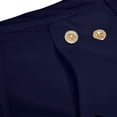 thumbnail image 4 of Camisas Para Hombre Manga Corta Camisa informal para hombre, blusa de manga larga con cuello vuelto, camisa con botones sólidos, camisa informal a la , blusa suelta, Top (Navy, XXL), 4 of 7