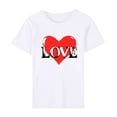thumbnail image 4 of Rciityk White Shirts Short Sleeve for Women Summer Spring Tops Casual Crew Neck Love Graphic Print Tee Blouses Valentine's Day Gifts, 4 of 4
