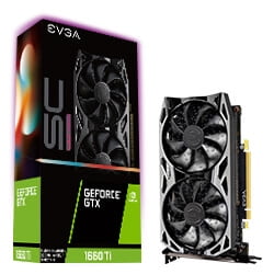 EVGA GeForce GTX 1660 Ti SC ULTRA GAMING, 06G-P4-1667-KR, 6GB GDDR6, Dual Fan, Metal