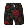 thumbnail image 4 of Lsque Mens Swim Trunks Roses Pattern - Bathing Suit Compression Liner - Beach Swim Shorts Swimwear - (S-3XL) - Stretch Quick Dry -Small, 4 of 9