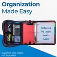 thumbnail image 2 of Case-it The Mighty Zip Tab Zipper Binder - 3 Inch O-Rings - 5 Color Tab Expanding File Folder - Multiple Pockets - 600 Sheet Capacity - Comes with Shoulder Strap - Coral D-146, 2 of 7