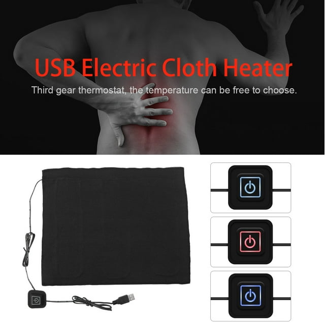 Manta USB 5V Cojín Calentador de Fibra de Carbono Manta Eléctrica de Calefacción Almohadilla Eléctrica 3-Shift Ajustable para Terapia de Dolor Asiento de Animal Doméstico EOTVIA No