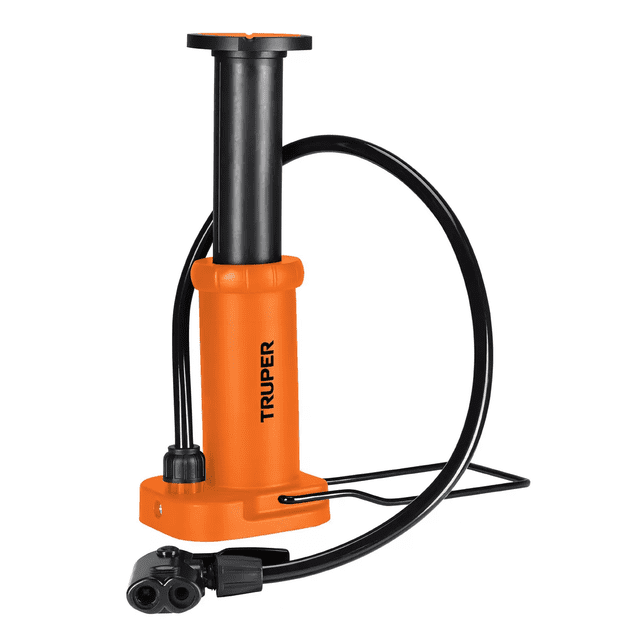 Bomba Para Inflar Balones Llantas de Pedal C/valvulas Naranja Labg