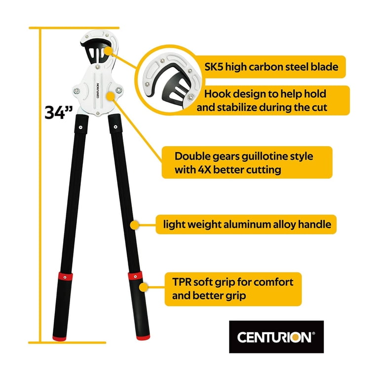 Centurion 2-Piece Mini Garden Tool Set - 16.5" Bypass Lopper & 6" Hedge Shear, Lightweight For Ladies