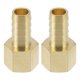 thumbnail image 1 of Conectores de rosca hembra de latón para manguera de 1/2" 3/8" NPT para aire, agua, aceite, gas, combustible, 2 piezas tono dorado, 1 of 6