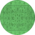 thumbnail image 1 of Ahgly Company Indoor Round Oriental Emerald Green Traditional Area Rugs, 6' Round, 1 of 4