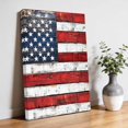 thumbnail image 3 of Canvas Wall Art Independence Day Canvas Art Print American Flag Wood Grain Vintage Pictures Wall Decor for Living Room Bedroom Artwork Decorations Stretched Framed Ready to Hang 8"x10", 3 of 9