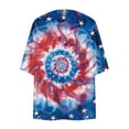 thumbnail image 6 of UVEASISHA Kimono Cardigans for Women 4th of July Open Front Cardigan Jackets 3/4 Sleeve Casual American Flag Kimonos Summer Lightweight Beach Coverups Multicolor 5XL, 6 of 6
