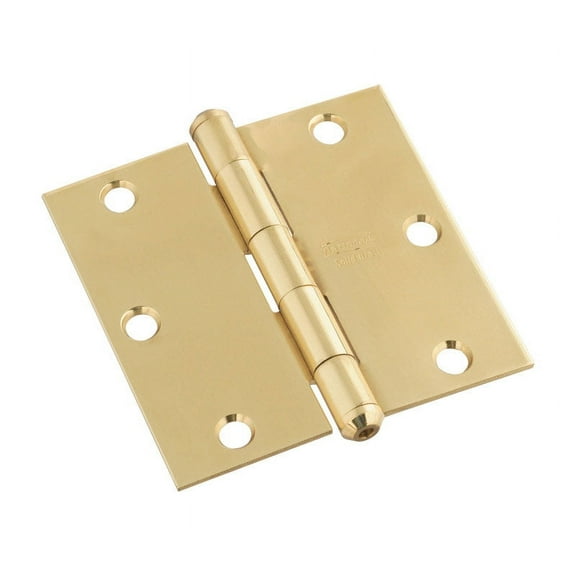 National Hardware 3-1/2 in.   L Brass-Plated Door Hinge 1 pk