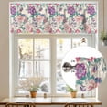 thumbnail image 5 of Kitchen Valances for Window, Retro Country Blossom Floral Light Filtering Rod Pocket Valance Curtain, Ombre Purple Pink Flower Short Curtains Window Topper for Bedroom Bathroom Living Room 54x18in, 5 of 8