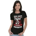 thumbnail image 3 of Cute Wife Girlfriend of Firefighter Womens Fitted Plus Size Graphic Tee Brisco Brands 2X, 3 of 5
