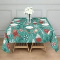 thumbnail image 3 of Green Christmas Baking Pattern Square Tablecloth,Waterproof Square Table Cover,Wipeable Spillproof Washable Table Cover for Home Kitchen Party Decor 52"x52"(132x132cm), 3 of 6
