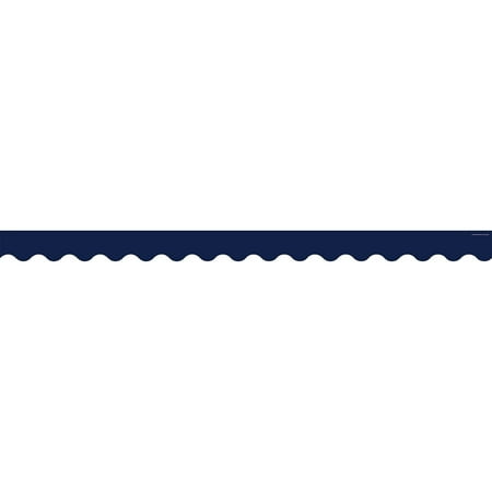 UPC: 0088231958611 | Teacher Created Resources 37  x 3  Navy Scalloped Border Trim (TCR5861)