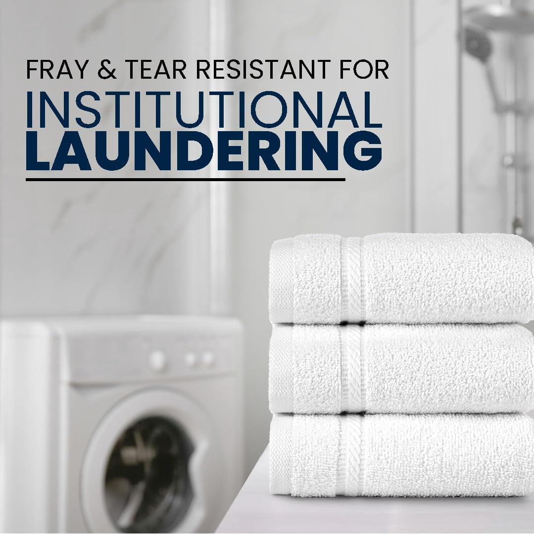 Belem Luxury Cotton Bath Towels, Absorbent and Durable, 16x27 Inch, Pack of 120