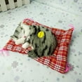 thumbnail image 4 of Lubelski Sleeping Cats Plush Stuffed Toy Press Simulation Sound Animal Cute Doll Kids Gift, 4 of 8
