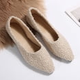 thumbnail image 4 of CaiJunJia Womens Flats Shoes Comfortable Suede Pointed Toe Slip On Casual Ballet Flats Dress Shoes Nude Flats, 4 of 8