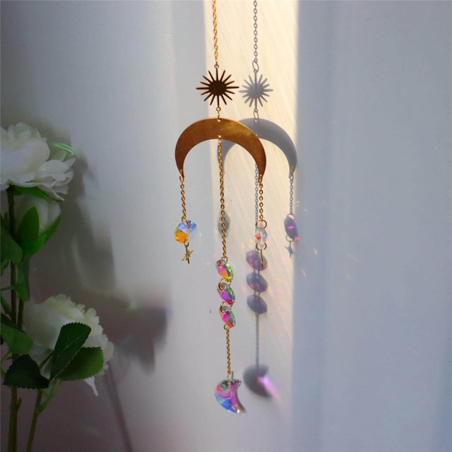 VONKY Crystal Wind Chime Home Hanging Fengshui Outdoor Decor Style 4