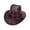 Brown #037, variant on Women'S Plaid Western Fedora Hat With Rope Trim Small Brim For Costume Parties Dress-Up Play Stylish Summer Headwear Brown One Size