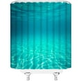 thumbnail image 3 of Ocean Shower Curtain Huge Wave Aqua Summer Tropical Blue White Windy Sea Fabric Bathroom Curtains Decor Set with Hook(84" Wx72 H), 3 of 3