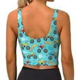 thumbnail image 2 of Yiaed Cartoon Monster Truck Print Ladies Waistcoat Women Sports Vest Vest Sports Women Sports Top Yoga Vest for women-XX-Large, 2 of 8