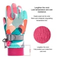 thumbnail image 2 of Kids Waterproof Ski Snowboard Gloves, PRAETER Non-Slip Breathable Thinsulate Lined Winter Cold Weather Gloves for Girl, Boy, Rose Red, L - 9.7" x 3.9", 2 of 12