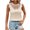 Beige, variant on Summer Tank Tops for Women Fashion Solid Color Lace Collar Stitching Crochet Tank Top Crew-neck Tank Top Camisole for Women White L