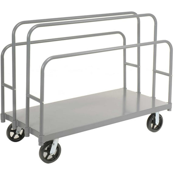 Global Industrial 241444 Panel Sheet & Lumber Truck, Gray - Capacity 2400 lbs
