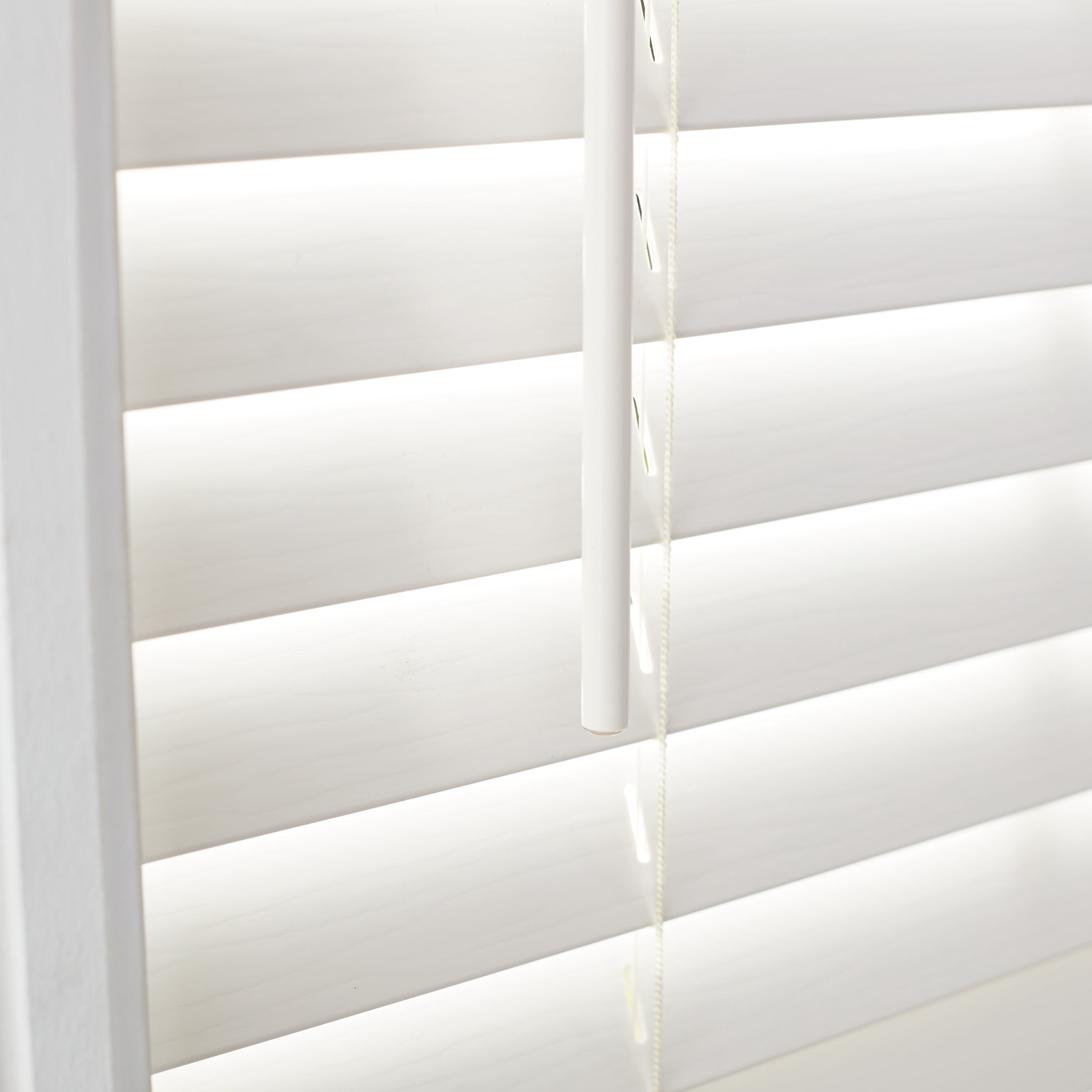 Better Homes & Gardens 2" Cordless Faux Wood Horizontal Blinds, Antique White, 32" W x 64" L