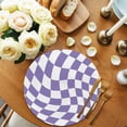 thumbnail image 2 of Round Placemats Purple and White 15 inch Set of 4 Table Mats for Dining Table Aesthetic Modern Abstract Heat Resistant Non-Slip Kitchen & Home Decorative Place Mat Set, 2 of 8