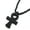 Black (B), variant on Mens Egyptian Ankh Cross Wood Pedant Punk Hip Hop Necklace Wooden Ball Chain 35"-Natural w. MultiColor (D)