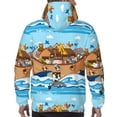 thumbnail image 7 of Wukai Animals on Noah's Ark Floating Print Men Hoodies Fleece Sweatshirts Long Sleeve Sweaters Pullover Fall Outfits Winter Clothes-3X-Large, 7 of 7
