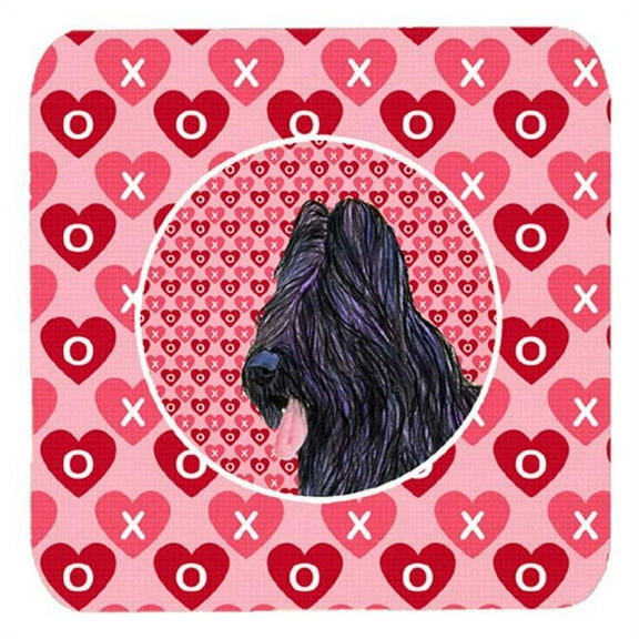 Briard Foam Coasters, Set Of 4