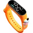 thumbnail image 1 of Reloj digital LED, reloj con correa de silicona resistente al agua con dibujos animados, reloj digital deportivo electrónico para adolescentes y niños, helado, 1 of 4